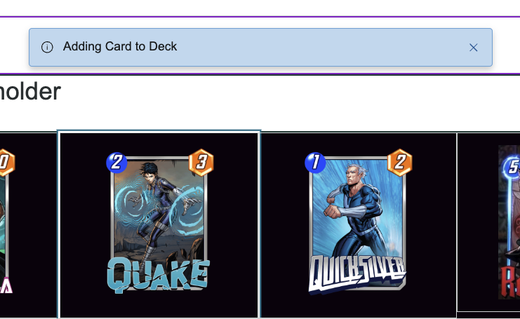 Part 6: Adding cards to my deck